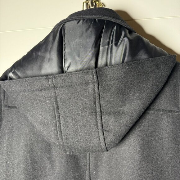 Duffle Coat- A[xist] Black, Size Medium, Wood Toggles Quilted Lining-EXCELLENT - Picture 13 of 13